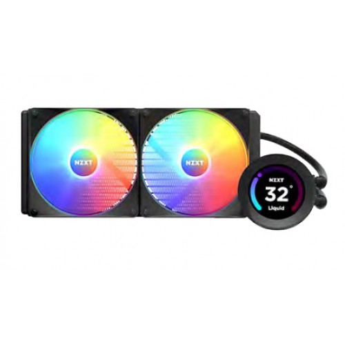 NZXT Kraken Elite 280 RGB Prosessor Alt-i-ett væskekjøler 14 cm Sort 1 stykker