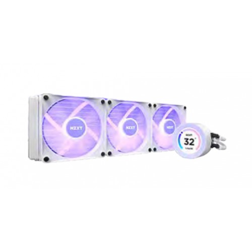 NZXT Kraken Elite 360 RGB Prosessor Alt-i-ett væskekjøler 12 cm Hvit 1 stykker