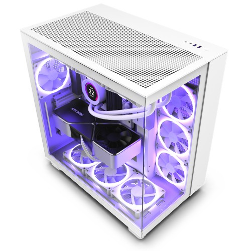 NZXT H9 All white Midi Tower Hvit