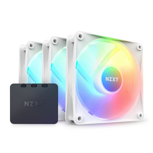 NZXT F120 Core RGB PC-kjølevifte Vifte 12 cm Hvit 3 stykker