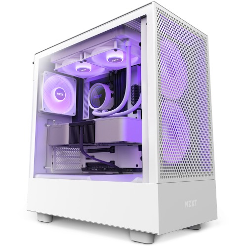 NZXT H5 Flow RGB Midi Tower Hvit