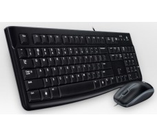 Logitech Desktop MK120 tastatur Mus inkludert USB QWERTZ Tysk Sort