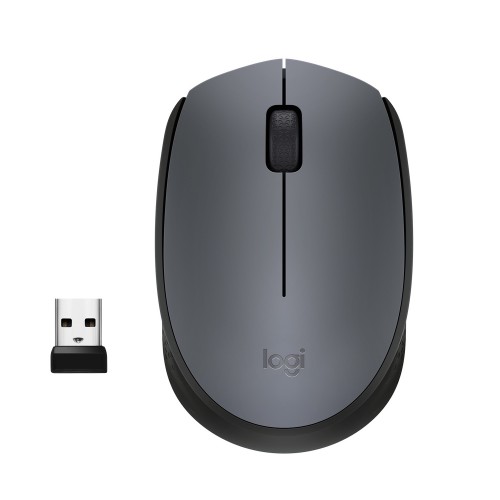 Logitech M170 Grey-K datamus Kontor Ambidekstriøs RF kabel-fri Optisk 1000 DPI