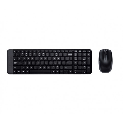 Logitech Wireless Combo MK220 tastatur Mus inkludert Kontor USB Fransk Sort