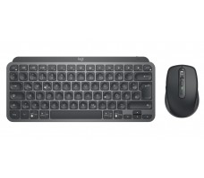 Logitech 920-011054 tastatur Mus inkludert Kontor RF trådløs + Bluetooth QWERTZ Tysk Grafitt