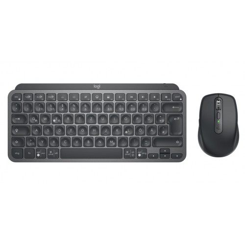 Logitech 920-011054 tastatur Mus inkludert Kontor RF trådløs + Bluetooth QWERTZ Tysk Grafitt