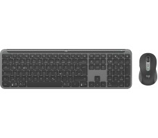 Logitech MK950 Signature for Business tastatur Mus inkludert Kontor RF trådløs + Bluetooth QWERTZ Tysk Grafitt