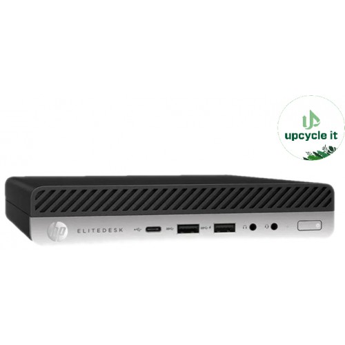 upcycle it HP EliteDesk 800 G4 35W (TAA) (Refurbished) A Intel® Core™ i5 i5-8500T 16 GB DDR4-SDRAM 256 GB SSD Windows 11 Pro Mini PC Sort, Sølv