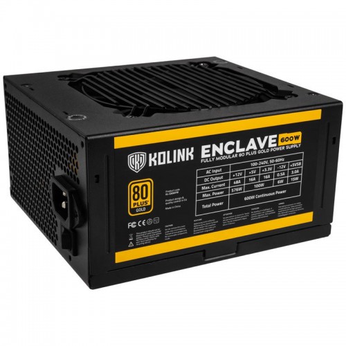 Kolink KL-G600FM strømforsyningsenhet 600 W 20+4 pin ATX ATX Sort