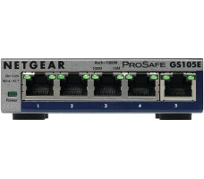 NETGEAR GS105E-200PES nettverkssvitsj Håndtert L2/L3 Gigabit Ethernet (10/100/1000) Grå