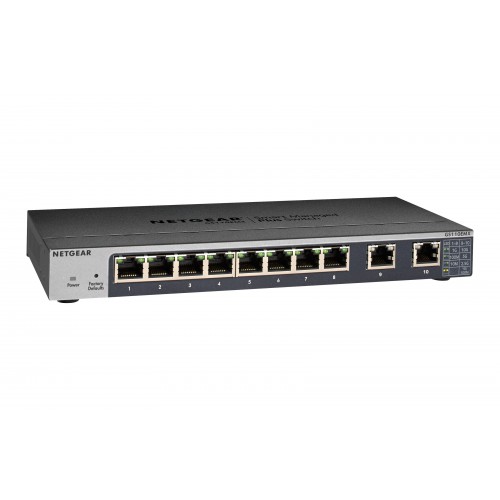 NETGEAR GS110EMX Håndtert L2 10G Ethernet (100/1000/10000) Sort