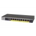 NETGEAR GS108LP Uhåndtert Gigabit Ethernet (10/100/1000) Strøm over Ethernet (PoE) 1U Sort, Grå