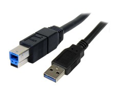 StarTech.com 3m, USB 3.0-A - USB 3.0-B USB-kabel USB 3.2 Gen 1 (3.1 Gen 1) USB A USB B Sort