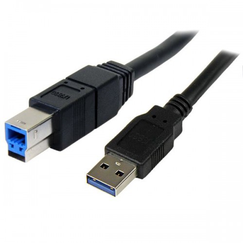 StarTech.com 3m, USB 3.0-A - USB 3.0-B USB-kabel USB 3.2 Gen 1 (3.1 Gen 1) USB A USB B Sort