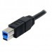 StarTech.com 3m, USB 3.0-A - USB 3.0-B USB-kabel USB 3.2 Gen 1 (3.1 Gen 1) USB A USB B Sort