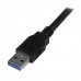 StarTech.com 3m, USB 3.0-A - USB 3.0-B USB-kabel USB 3.2 Gen 1 (3.1 Gen 1) USB A USB B Sort