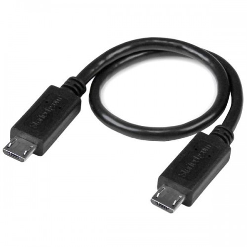 StarTech.com UUUSBOTG8IN USB-kabel 0,203 m Micro-USB B Sort