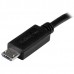 StarTech.com UUUSBOTG8IN USB-kabel 0,203 m Micro-USB B Sort