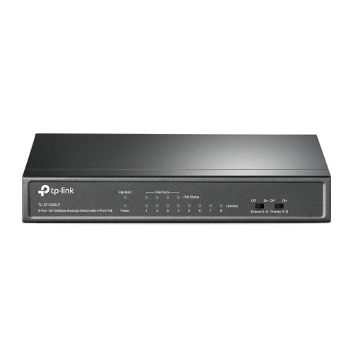 TP-Link TL-SF1008LP nettverkssvitsj Uhåndtert Fast Ethernet (10/100) Strøm over Ethernet (PoE) Sort