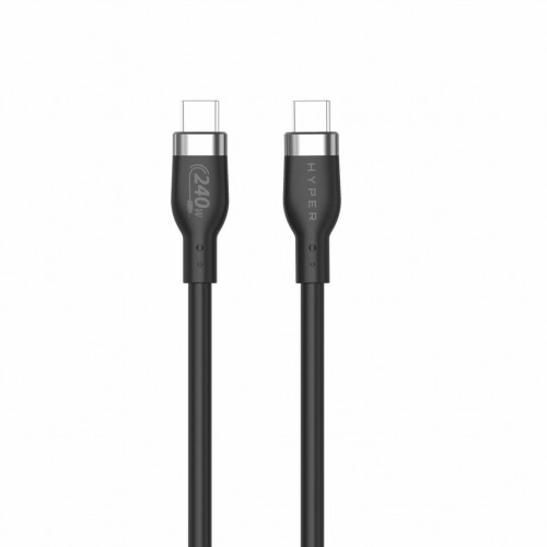 HYPER HJ4002BKGL USB-kabel 2 m USB 2.0 USB C Sort