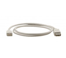 Kramer Electronics USB-A (M) to USB-A (F) 2.0, 0.3m USB-kabel 0,3 m USB 2.0 USB A Hvit