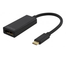 Deltaco USBC-DP USB grafisk kobling 4096 x 2160 piksler Sort
