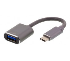 Deltaco USBC-1279 USB-kabel 0,11 m USB A Sort