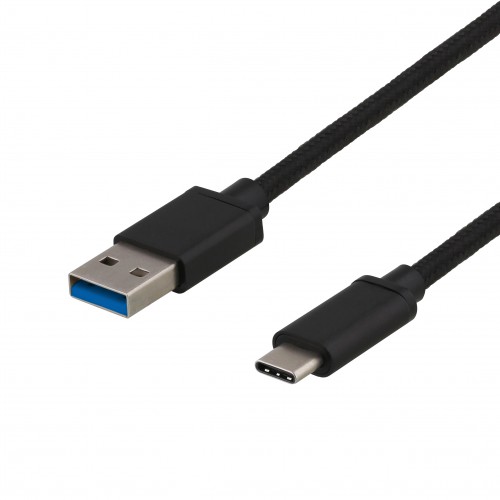 Deltaco USBC-1152 USB-kabel 1 m USB 3.2 Gen 1 (3.1 Gen 1) USB A Sort