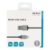 Deltaco MICRO-110F USB-kabel 1 m USB 2.0 USB A Micro-USB B Sort