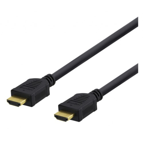 Deltaco HDMI-1010D HDMI-kabel 1 m HDMI Type A (Standard) Sort