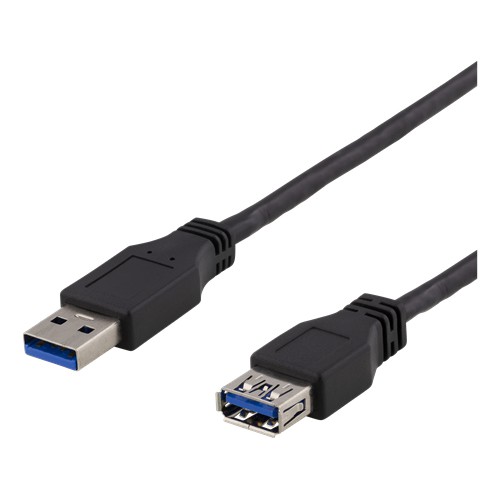 Deltaco USB3-241 USB-kabel 1 m USB 3.2 Gen 1 (3.1 Gen 1) USB A Sort