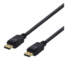 Deltaco DP-1010D DisplayPort-kabel 1 m Sort