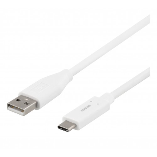 Deltaco USBC-1008M USB-kabel 0,5 m USB 2.0 USB A Hvit