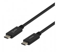 Deltaco USBC-1402M USB-kabel 1 m USB 3.2 Gen 2 (3.1 Gen 2) Sort