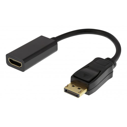 Deltaco DP-HDMI43 videokabelkobling 0,2 m DisplayPort HDMI Type A (Standard) Sort