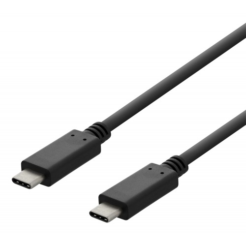 Deltaco USBC-2002 USB-kabel 2 m USB 2.0 Sort