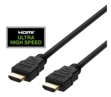 Deltaco HU-20 HDMI-kabel 2 m HDMI Type A (Standard) Sort