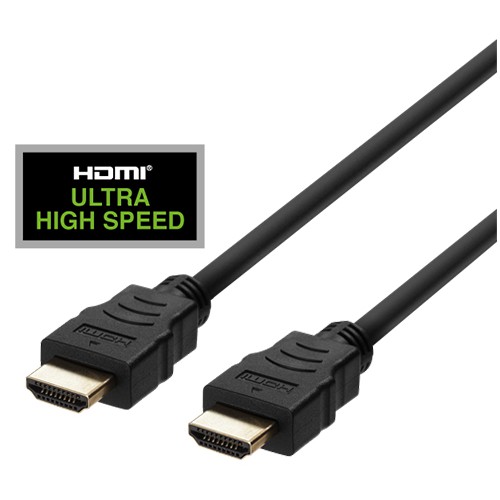 Deltaco HU-20 HDMI-kabel 2 m HDMI Type A (Standard) Sort