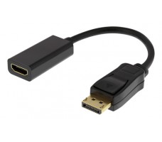 Deltaco 00110022 videokabelkobling 0,2 m HDMI Type A (Standard) DisplayPort Sort