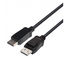 Deltaco DP8K-1020-LSZH DisplayPort-kabel 2 m Sort