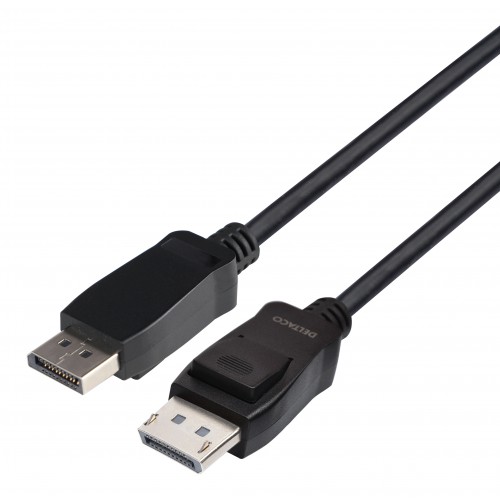 Deltaco DP8K-1020-LSZH DisplayPort-kabel 2 m Sort