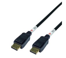 Deltaco DP80-1010 DisplayPort-kabel 1 m Sort