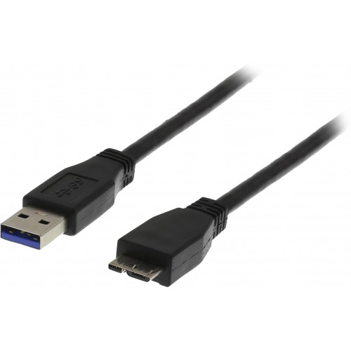 Deltaco USB3-005S USB-kabel 0,5 m USB 3.2 Gen 1 (3.1 Gen 1) USB A Micro-USB B Sort