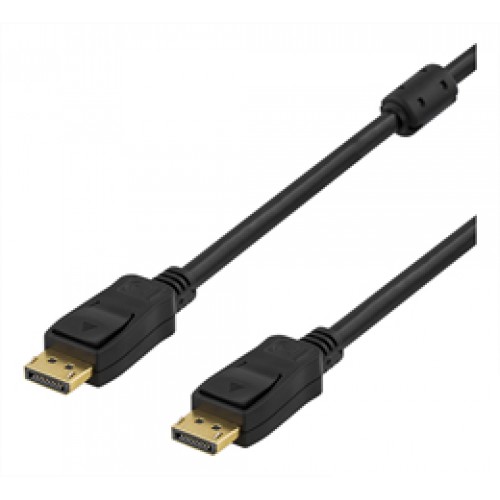 Deltaco DP-1030 DisplayPort-kabel 3 m Sort
