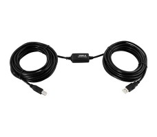 Deltaco USB-EX10MB USB-kabel USB 2.0 10 m USB A USB B Sort