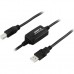 Deltaco USB-EX10MB USB-kabel USB 2.0 10 m USB A USB B Sort