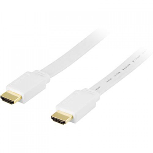 Deltaco 2m HDMI HDMI-kabel HDMI Type A (Standard) Hvit