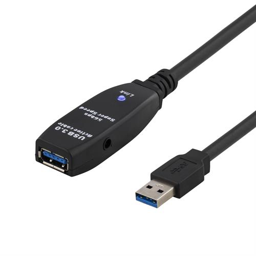 Deltaco USB3-1001 USB-kabel 3 m USB 3.2 Gen 1 (3.1 Gen 1) USB A Sort