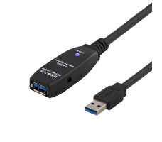 Deltaco USB3-1002 USB-kabel 5 m USB 3.2 Gen 1 (3.1 Gen 1) USB A Sort