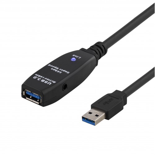 Deltaco USB3-1002 USB-kabel 5 m USB 3.2 Gen 1 (3.1 Gen 1) USB A Sort